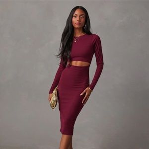 Brand new never worn- VICI burgundy cut out dress